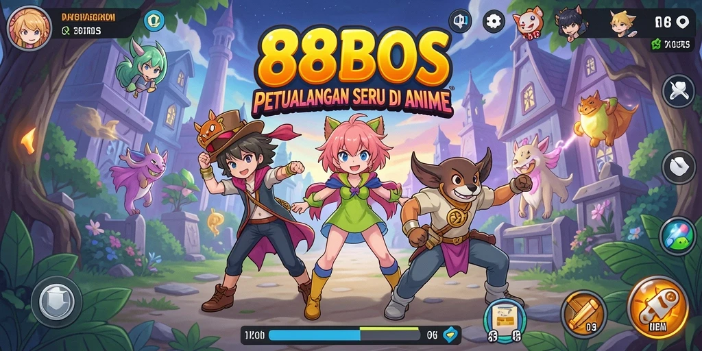 Tangkapan layar utama 88BOS menampilkan aksi seru dalam dunia Anime.