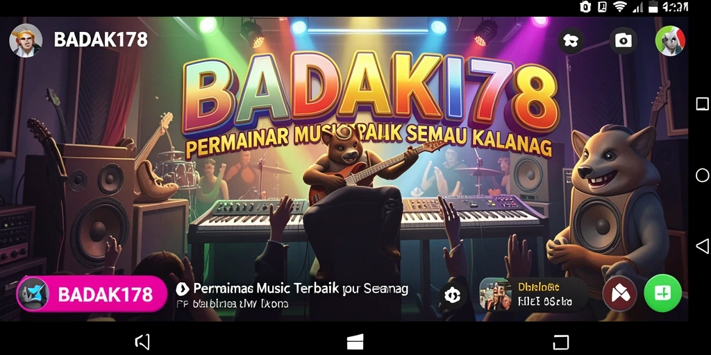 Tampilan menarik dari gameplay BADAK178 yang penuh musik.