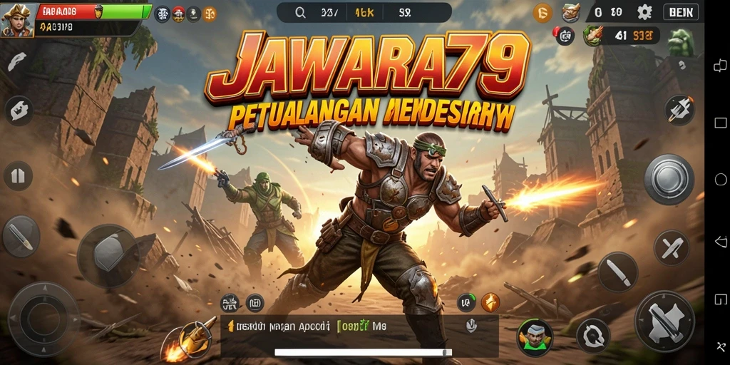 Tampilan gameplay menegangkan dalam JAWARA79 dengan aksi seru.