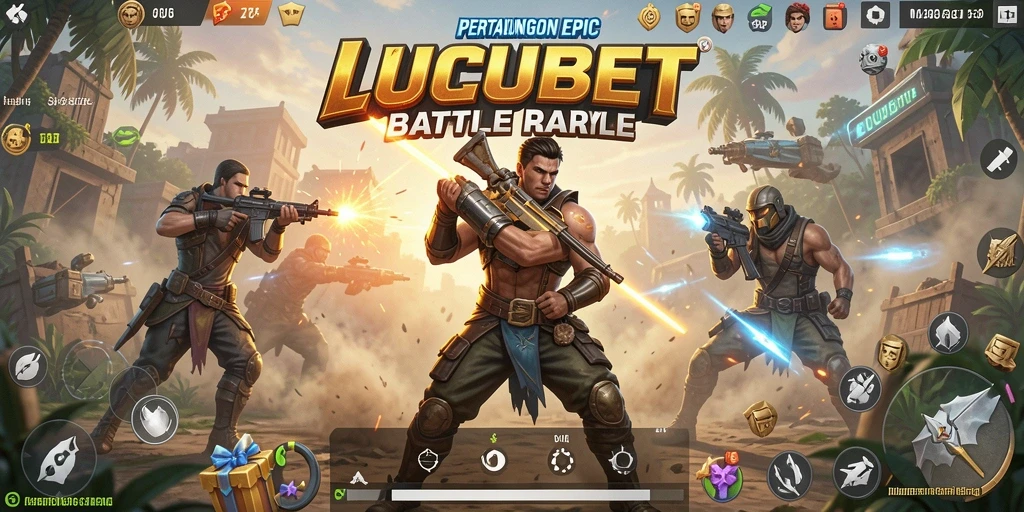 Gameplay seru dan mendebarkan di LUCUBET Battle Royale.