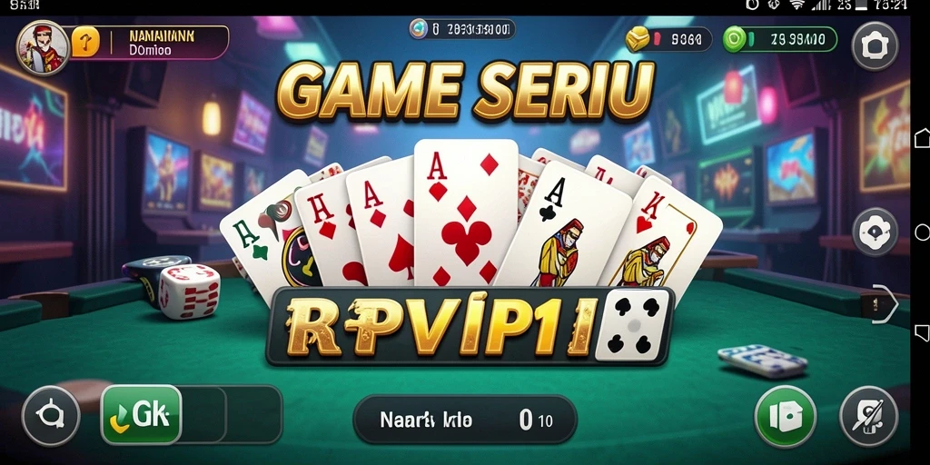 Tampilan gameplay RPVIP1 dengan suasana domino yang seru.