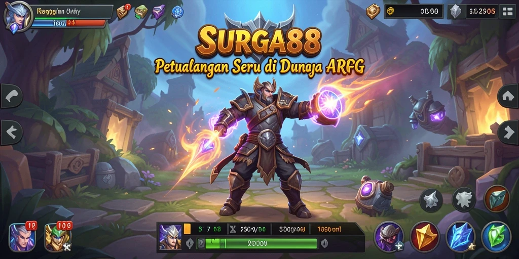 Screenshot gameplay SURGA88 yang menampilkan aksi pertempuran seru.