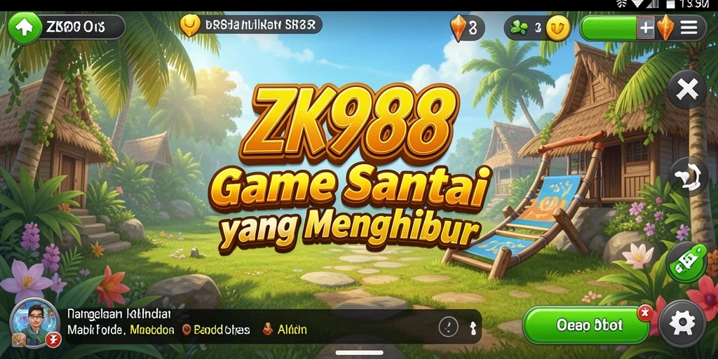 Screenshot ZK988 menampilkan gameplay santai yang seru dan menarik.